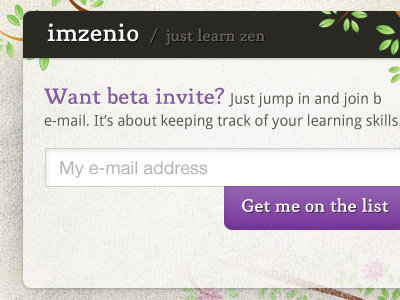 Get Invited beta form invite small zen