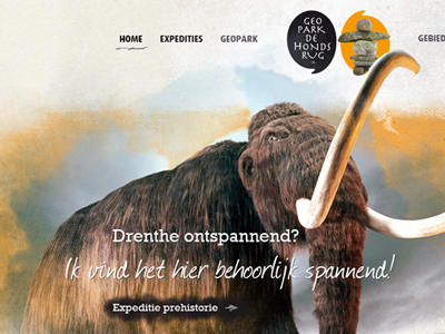 The Mammoth brush header navigation texture website