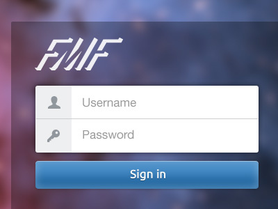 Sign in blur button form icons image label login shadow