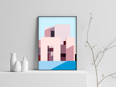 La Muralla Roja Illustration architecture art design digital editorial graphic illustration print