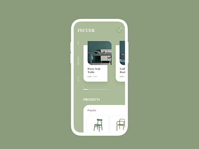 FECUER Furniture Interact effect animation ui ux
