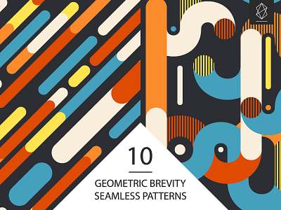 Geometric brevity seamless patterns