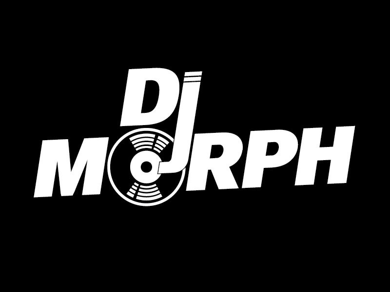 Djmorph branding dj entertainment logo music personal turntable