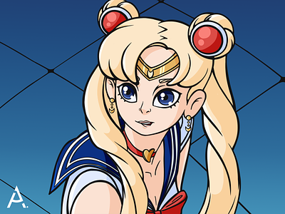 Sailor Moon art cg cgart design fanart flat graphic illustration redraw sailormoon sailormoonredraw sailormoonredrawchallenge