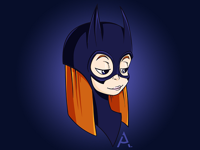 Batgirl art batgirl batman cg cgart design ds fanart flat graphic illustration kids