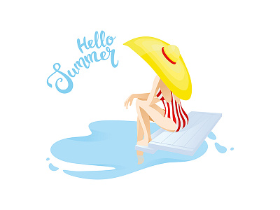 Enjoy the Summer! part_1 art cgart design digital flat graphic hello holiday illustration summer sun vector