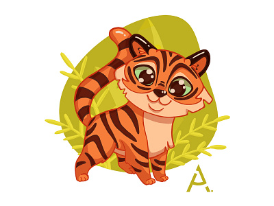 The terrible tiger art cgart design digital graphic illustration kids kids illustration raster tiger