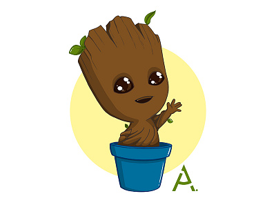 I am Groot art cg cgart digital digitalart graphic groot illustration