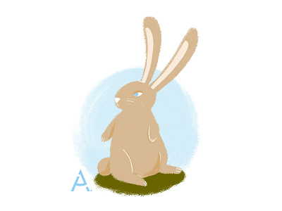 sleepy rabbit art cg cgart design digital flat graphic illustration kids