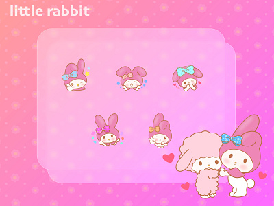 little rabbit illustration ui 插画