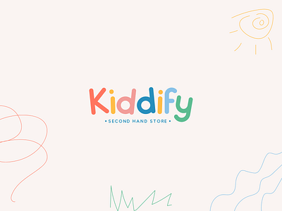 "Kiddify" Second hand clothing store for kids branding design graphic design logo vector