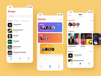 Karaoke — IOS mobile app app app design application clean figma flat ios karaoke minimal mobile mobile app design music app ui ux