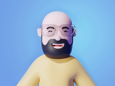 Happy Mind - 3d character illustration 3d 3d art 3d character 3d character design adobe dimension blender blender3d c4d design happy illustration lowpoly webdesign webillustration