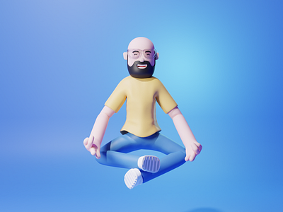 Happy Mind 2 - 3d character illustration