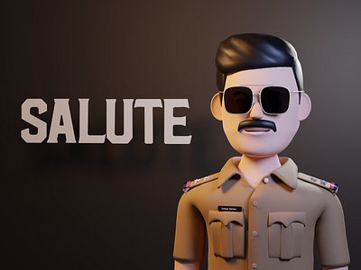 SALUTE - 3d poster of a Malayalam movie 3d character 3d character design 3d illustration 3dillustration c4d cinema4d illustration lowpoly malayalam movie polygon runway poster design webdesign webillustration