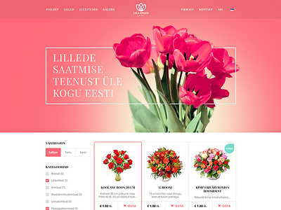 Lillepood flowers lilled pood shop ui ux web