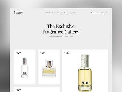 Fragrance Gallery gallery gragrance minimal responsive ui website