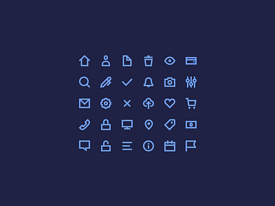 Line icons set by Pavel Ivanov on Dribbble