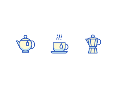 Icons coffee icons line icons pixel perfect tea