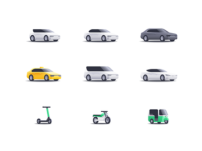 Bolt Category Vehicles app bolt icon illustration rideshare vehicles