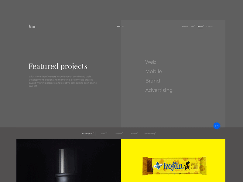 Projects BM design portfolio projects simple ui web webdesign
