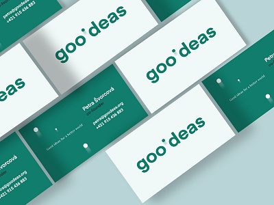 Goodeas business cards brand branding business card concept design ideas logotype minimalist non profit simple