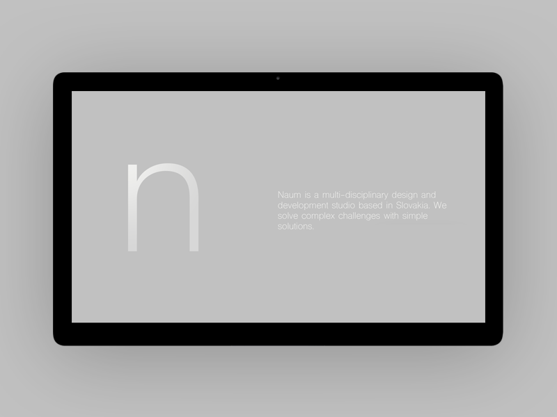 Naum agency black and white brand identity creative graphic studio minimalist rebrand simple studio ui ux website