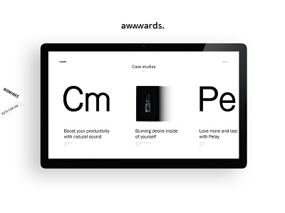 Naum awwwards agency brand creative design design studio minimalist portfolio simple typography ui webdesign website
