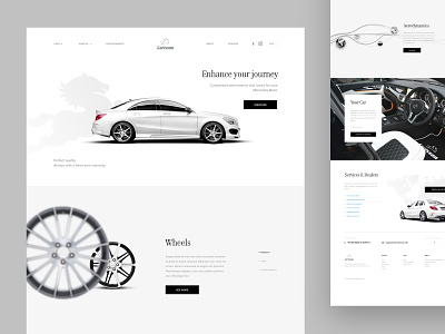 Carlsson cars design clean creative design mercedes minimalist simple ui ux webdesign website