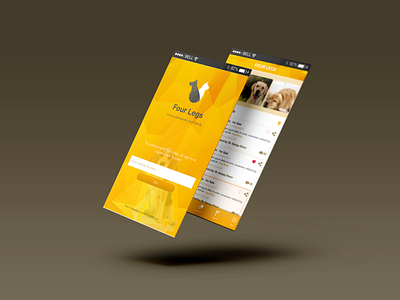 Mobile App screen design for petapp