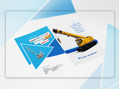 Brochure Design blue brand identity design branding brochure cranes design illustration logo vector