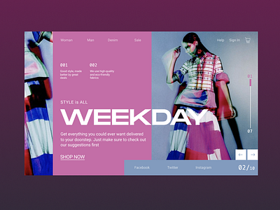WEEKDAY Online Store Concept