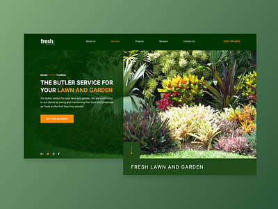 Gardening & Landscaping Web Design Concept