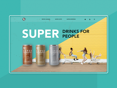 Super Coffee apple apple design can coffee drinks girls landing landingpage minimal modern online online shop product promo shop store ui ux web