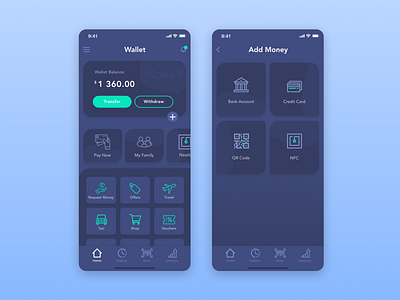 Wallet app app application bank banking bussines buy dashboard exchange finance interface ios iphone minimal mobile money payment sell ui ux wallet