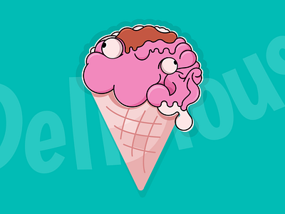Delicious Mind. abstract design dribbble gravitdesigner icecream illustration inkscape photoshop shot vector