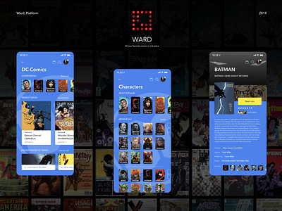 UI/UX Concept Design (WARD) Platform for digital comic books