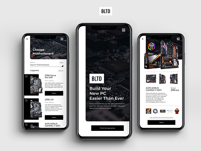 BLTD UI/UX Concept design for Choosing Computer Components