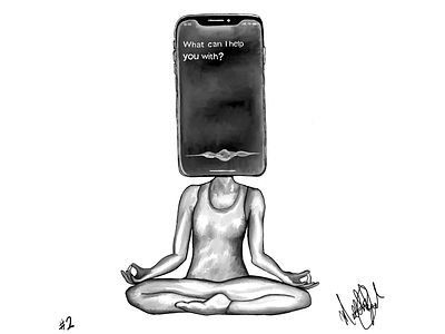 Mindless meditation phone pose technology yoga