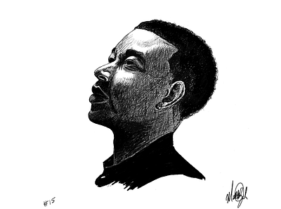 Legend black white drawing portrait