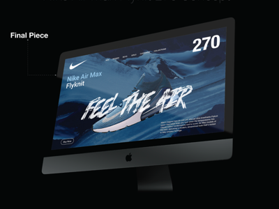 Nike Air Max Flyknit Ui Landing Page Concept case study concept graphic design graphic designer ui design ui inspire ui trend user interface web design