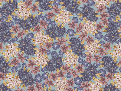 surface design allover artwork floral floral art flowers graphic illustration illustration art pattern design surface design textile pattern