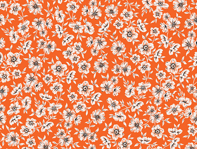 summer flower allover artwork botanical illustration floral floral art flowers illustration illustration art pattern design textile pattern