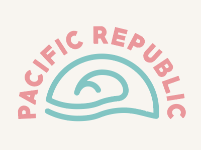 PACIFIC REPUBLIC LOGO graphic design logo logotype pullbear summer surf