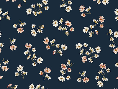 winter flowers allover apparel design artwork floral floral art flowers illustration illustration art pattern design textile pattern
