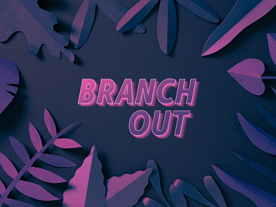 Branch Out branding design paper art