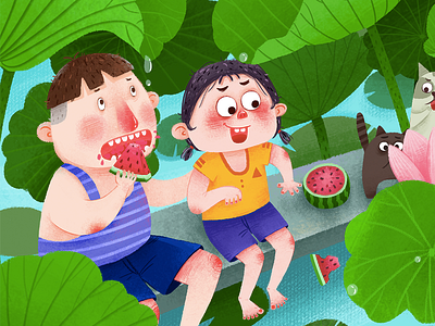 summer ,watermelon ,you and me