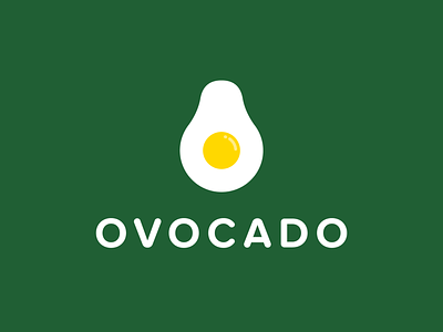 Ovocado avocado branding egg food illustration logo logo design minimal minimal illustration organic rounded simple