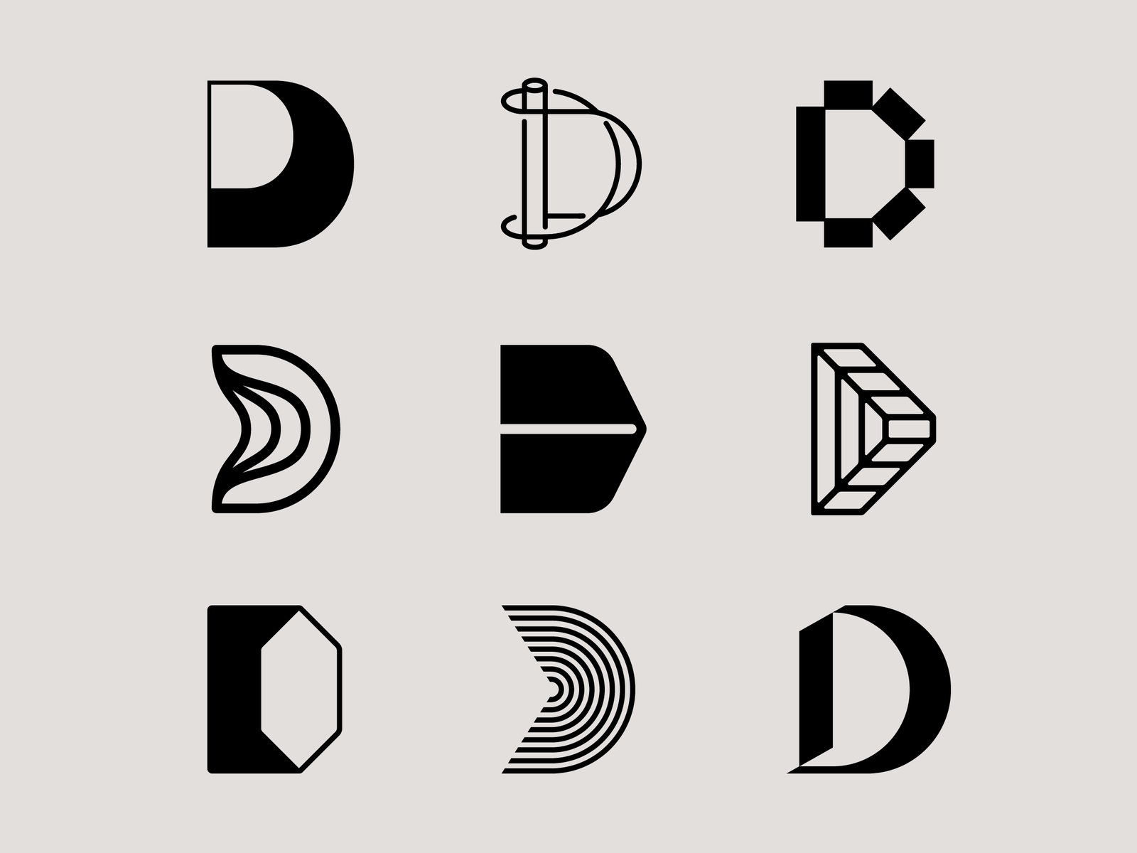 Letter D exploration by Milos Bojkovic on Dribbble