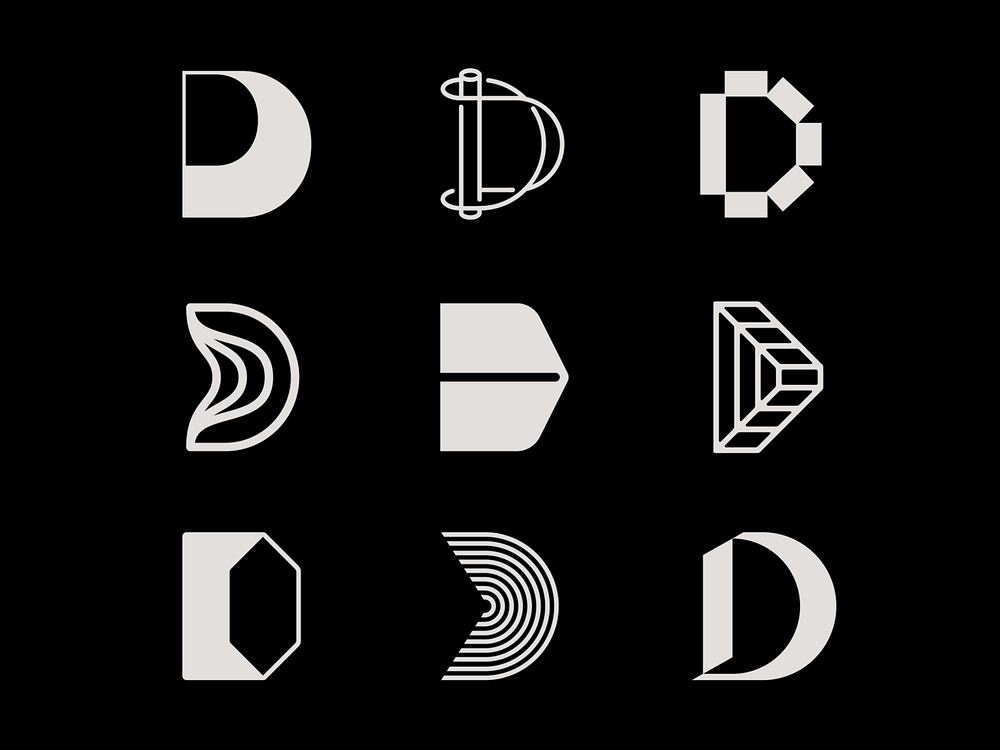 Letter D exploration by Milos Bojkovic on Dribbble